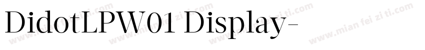 DidotLPW01 Display字体转换